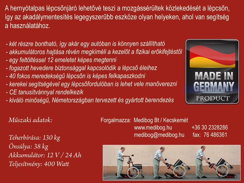 Hernyótalpas lépcsőjáró